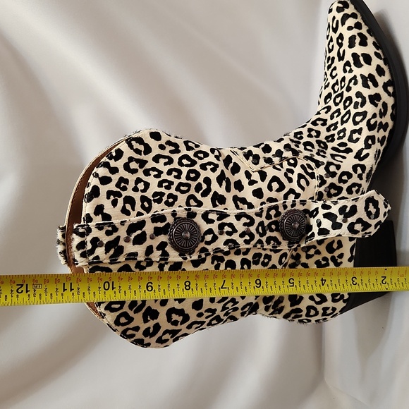 Dingo By Dan Post Snow Leopard Leather Heeled Western Cowgirl Boots (W Size 8.5) - Picture 15 of 15